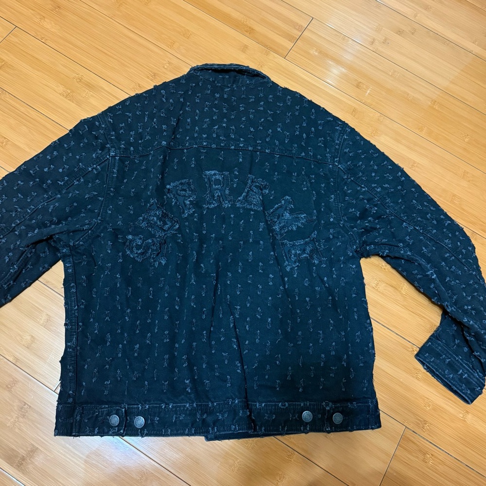 Supreme Black Patterned Denim Jacket - image 4
